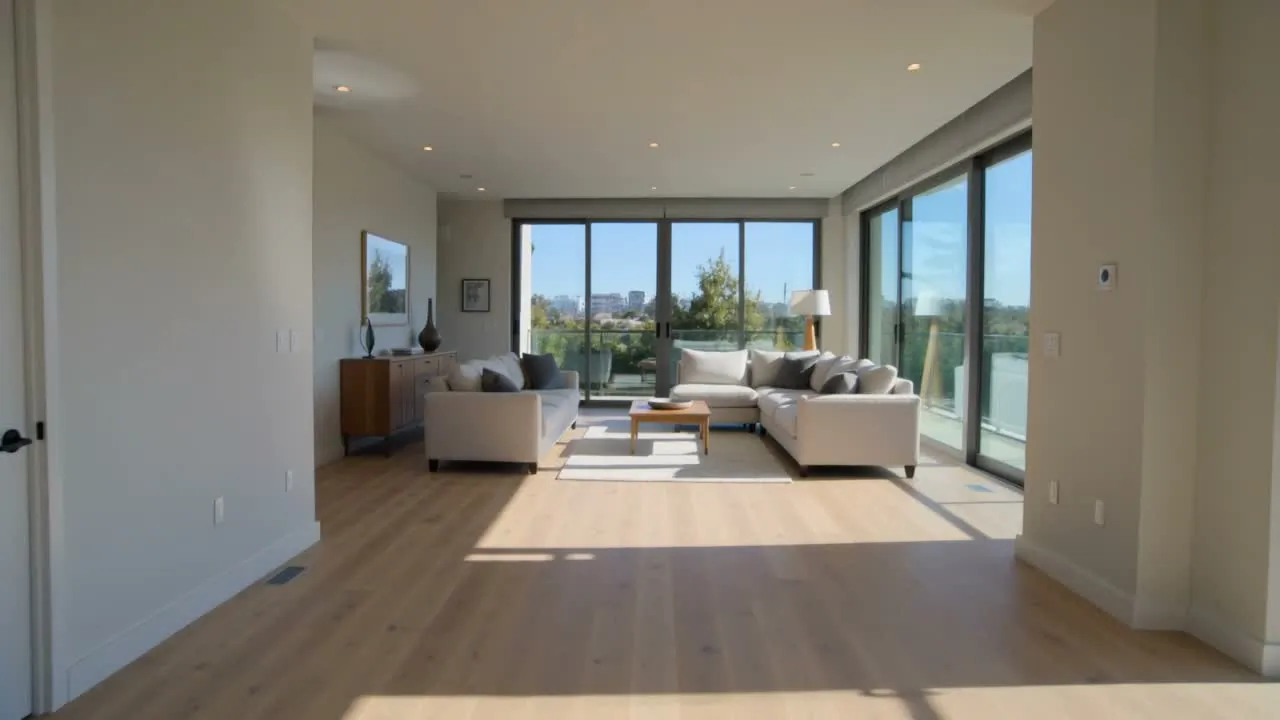 Ambiente residencial ilustrativo, claro e acolhedor